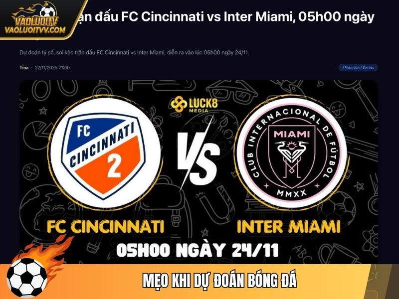 Mẹo khi dự đoán bóng đá